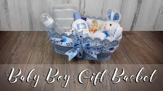 Baby Boy Gift Basket - Dollar Tree - Trash To Treasure - Sunday Funday DIY Challenge [2021]