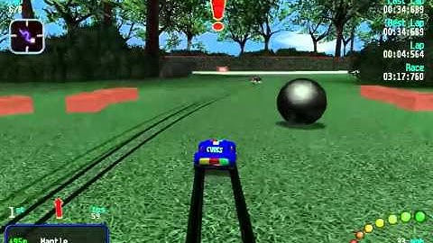 Re-Volt Custom Track Go Play Outside! by zorbah, 12 Cars 8 Laps & Pickups!