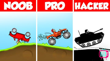 NOOB vs PRO vs HACKER in Hill Climb Racing | android ios gameplay 1080p 60fps landscape