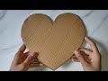 How to make HEART shaped wall hanging out of waste cardboard. Easy cardboard craft idea. mystiqueART