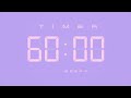 60 min digital countdown timer with simple beeps 
