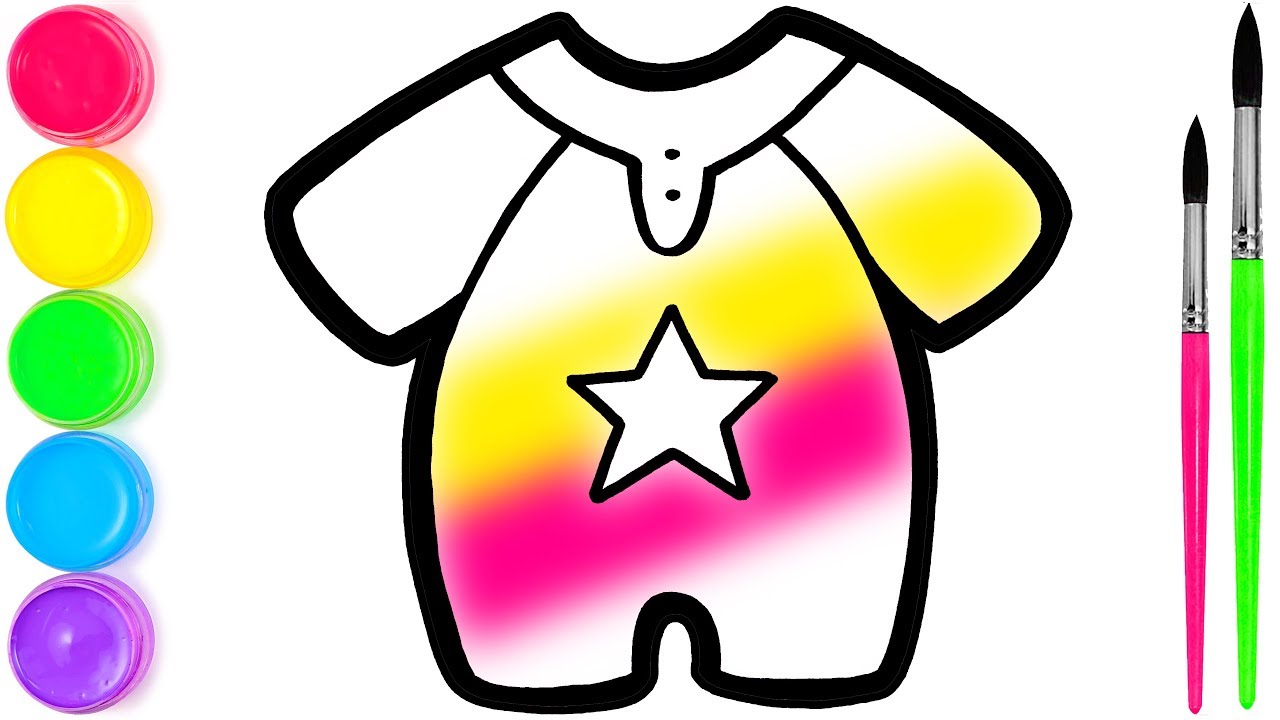  Cara  Menggambar  dan Mewarnai Baju  Bayi YouTube