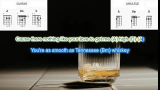 Tennessee Whisky by Chris Stapleton play along with scrolling guitar chords and lyrics