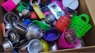 Kids Kitchen Set | Miniature Kitchen Set | Unboxing Mini Steel Kitchen Set for Kids Playing 