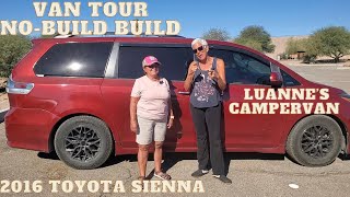 VAN TOUR  NOBUILD BUILD  2016 TOYOTA SIENNA CAMPERVAN