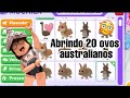 Roblox- ABRINDO 20 OVOS AUSTRALIANOS (Adopt me)