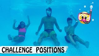 PISCINE CHALLENGE : Poses sous l'eau / Family vlog