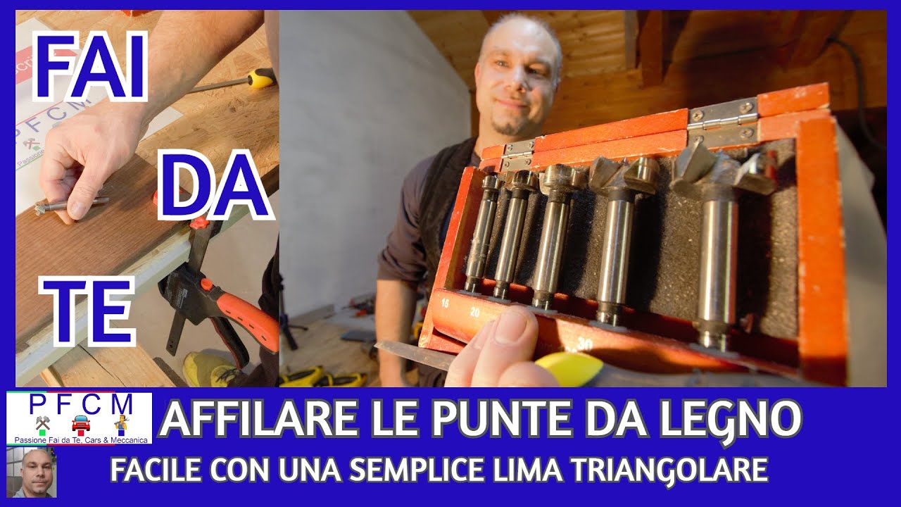 💪COME AFFILARE UNA PUNTA DA LEGNO FORSTNER FAI DA TE, FACILE E GRATIS SENZA ATTREZZATURA.IL VIDEO