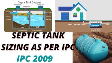 SEPTIC TANK SIZING II AS PER IPC 2009 II INTERNATIONAL PLUMBING CODE 2009 II DRAIANGE SYTEM II