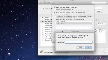 Sharing Files and Screen sharing from a Mac