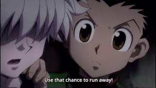 gon hits killua and says baka