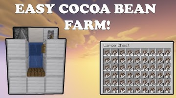 ✅ EASIEST Automatic Cocoa Bean Farm Tutorial! | Minecraft Java 1.18.1!