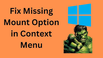 How to Fix Missing Mount Option in Windows 10 Context Menu | GearUpWindows Tutorial
