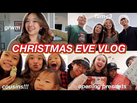 CHRISTMAS EVE VLOG | grwm, family time, & opening presents! Vlogmas Day 24!