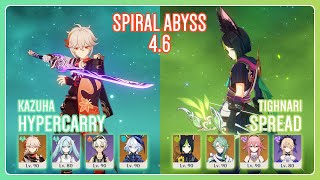 C6 Kazuha Hypercarry & C4 Tighnari Spread | Spiral Abyss 4.6 | Genshin Impact