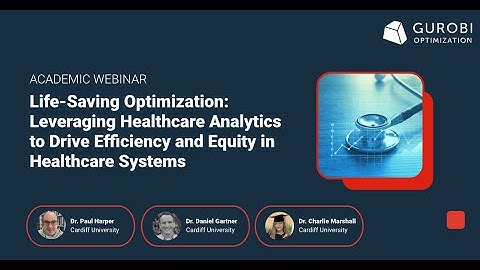 Academic webinar: Life-saving Optimization