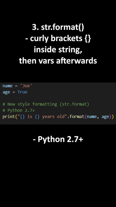 Best Python String Formatting Practices #Shorts #programming #python ...