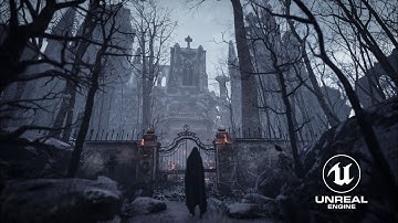 Ingame Haunted Winter Forest path Inspired by Resident Evil Village Unreal Engine 4.26.1