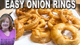 ONE BOWL BATTERED ONION RINGS RECIPE | EASY ONION RING RECIPE
