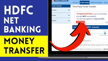 HDFC Bank Net Banking Money / Fund Transfer