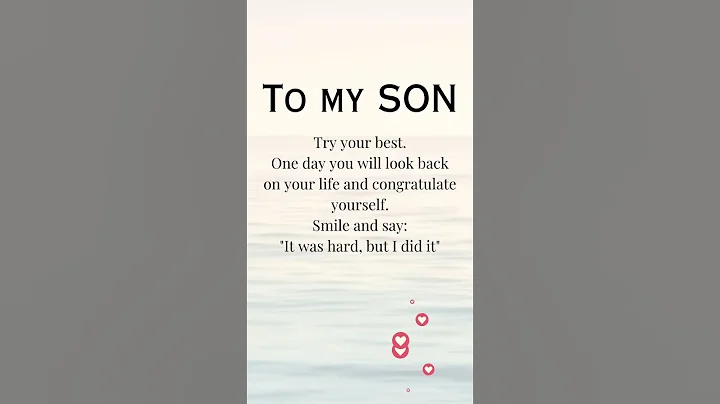 To my Son try your best...