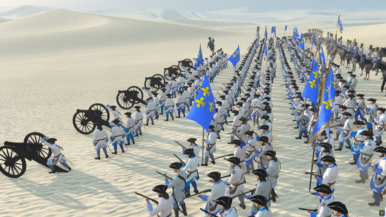 1000 French Soldiers vs 1000 English Troops – Epic 18th Century Clash in Bannerlord