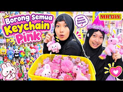 Aqilla Borong Keychain Serba Warna Pink di Mr DIY - Gantungan Kunci Lucu 🤣 Aqilla's Diary