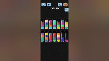 Water Color Sort Level 524 Walkthrough Solution iOS/Android