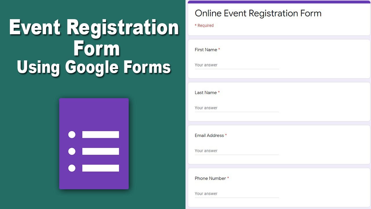 How to Create Online Event Registration Form Using Google Forms - YouTube