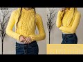 Crochet Long Sleeve Cable Stitch Hoodie | Pattern & Tutorial DIY