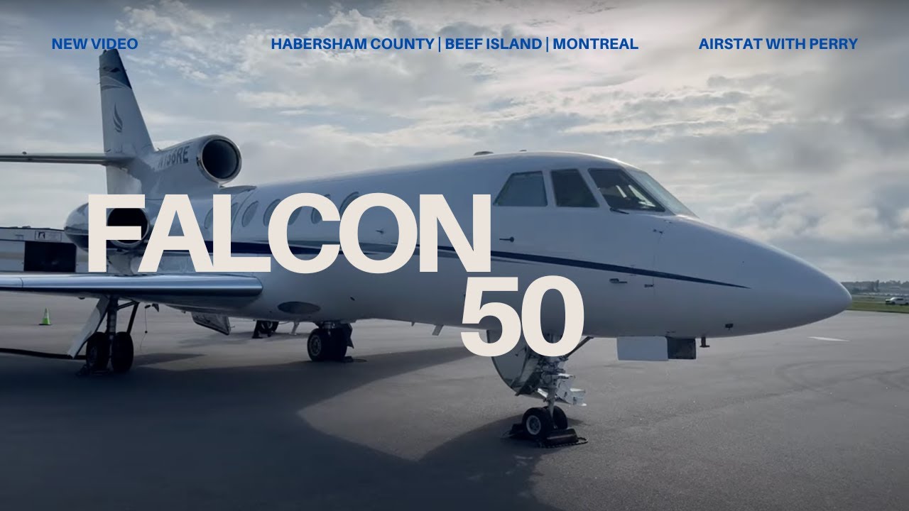 Falcon 50 Cockpit Views: Beef Island to Montreal in One Day!