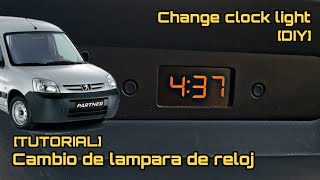 Cambio de luz de reloj/pantalla | Peugeot Partner  Citroën Berlingo | Francisco Moran