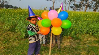 Outdoor fun with Flower Balloon and learn colors for kids by I kids  episode - 155