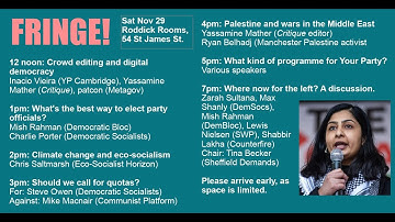 Socialist Unity Platform fringe - final event: Where now for the left?