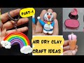 Air dry clay || rainbow keychain || miniature chair table || top air dry clay ideas #diy #trending