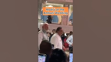 Modi ji at the Ambani wedding🙏🏻  #ambani #anantambani #ambaniwedding #shorts #ytshorts