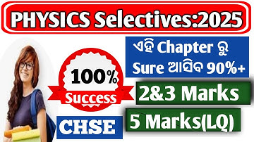 PHYSICS Selective Questions 2025 (Chapter wise)