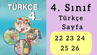 4. Sınıf Türkçe ders kitabı sayfa 22 23 24 25 26 cevapları .