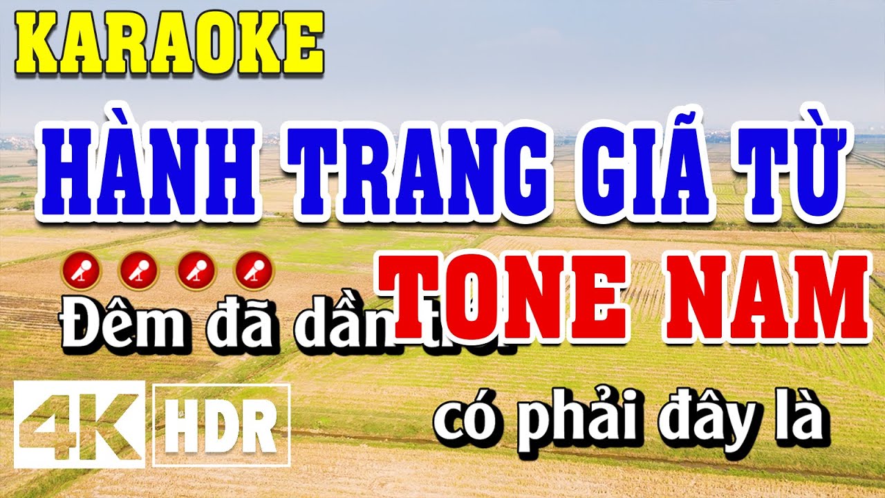 Hành Trang Giã Từ Karaoke Tone Nam Beat Chuẩn | Đình Long Karaoke