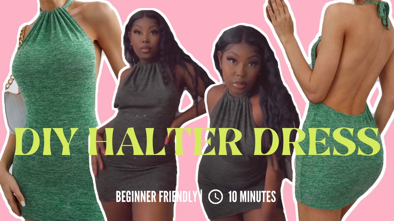 HOW TO MAKE A HALTER DRESS |DIY HALTERNECK DRESS | DIY DRESS | SUMMER ...