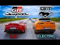 TOYOTA SUPRA vs MUSTANG ELECTRIC - CURSA