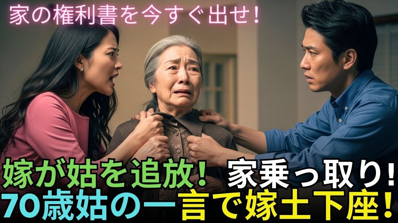【実話】 家を奪うために姑を老人ホームに追いやった嫁…しかし、70歳の母がとった“たった一つの行動”で、嫁は土下座することに――。
