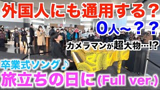 『旅立ちの日に』は外国人にも通用するのか都庁ピアノで検証してみた結果…不審者カメラマンに100億倍返しされました【ストリートピアノ/卒業式/卒業ソング/カメラマン『菊池亮太』様】