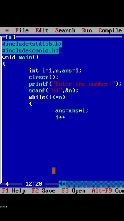 Write a program to find factorial of number using while in C 😊🔥 ...