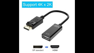Переходник адаптер Display Port DP -  HDMI. Поддерживает разрешение видео до 4k x 2k.
