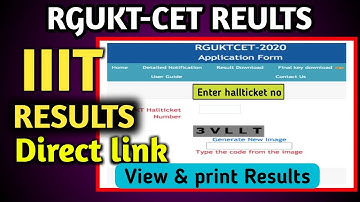 IIIT Results 2020|| RGUKT CET 2020 RESULTS ||Download Rgukt cet results
