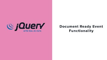 jQuery Tutorial  -  6   Document Ready Event
