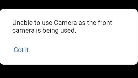 Probleem met het niet kunnen gebruiken van de camera omdat de camera aan de voorkant wordt gebrui...