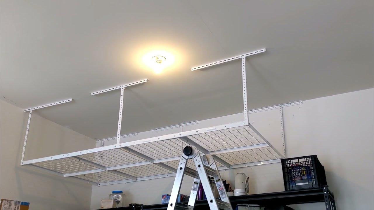 Installation of Fleximount's Classic Overhead Garage Storage Rack YouTube