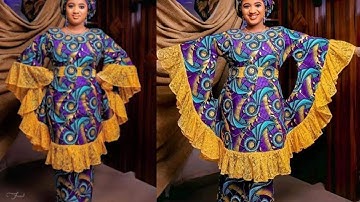 How to make a KEYHOLE BUBU KAFTAN Dress with RUFFLES Details